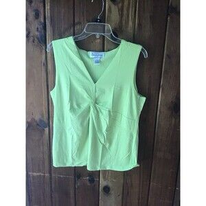 Casual Living Green Top Size M V Neck Casual Business Office Work